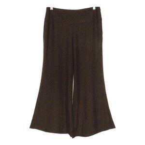 Vintage J Marco Womens Pants Size 10 Palazzo Wide Leg Brown Tweed Side Zip